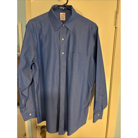 Brooks Brothers Other - Brooks Brothers Solid Blue Long-Sleeve Dress Shirt
